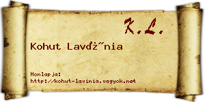 Kohut Lavínia névjegykártya