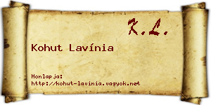 Kohut Lavínia névjegykártya