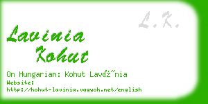 lavinia kohut business card